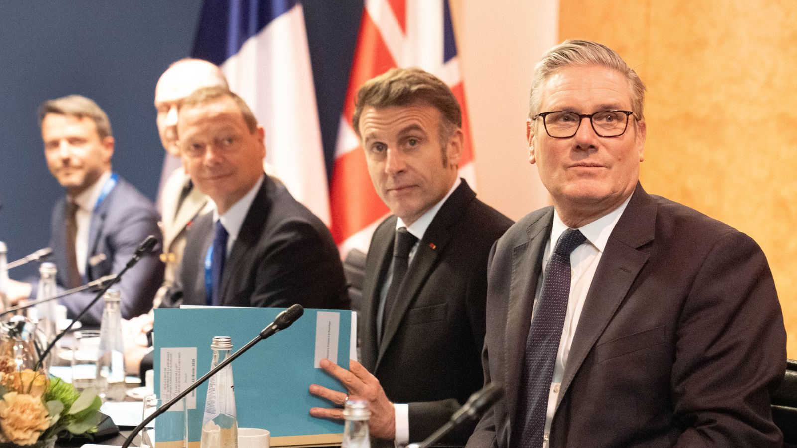 Sir Keir Starmer (right) during a meeting on Friday at the Munich Security Conference. Pic: PA