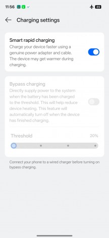 Battery and charging settings - Realme P4 Power review