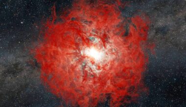 Artist’s impression of a thick shell of gas and dust expelled from a massive star’s outer layers as its core collapses after running out of fuel. A newly-formed black hole lurks at its centre. Credit: Keith Miller, Caltech/IPAC – SELab