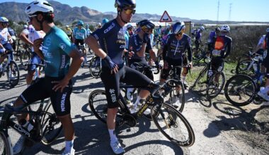 Quinten Hermans (Team Pinarello Q36.5 Pro Cycling) during the neutralization of stage 2 due to strong winds at the Vuelta a la Region de Murcia 2026 (Photo: Dario Belingheri/Getty Images)