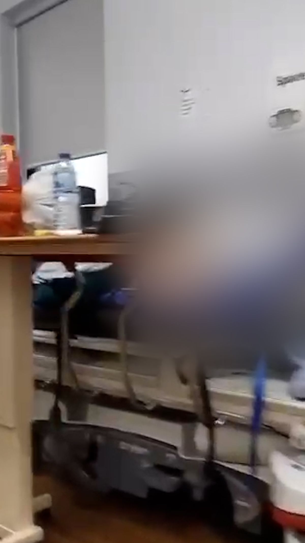 Trolleys on a corridor at the Royal Liverpool Hospital.