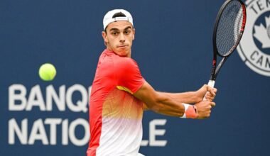 Francisco Cerundolo in action ahead of ATP Hamburg.