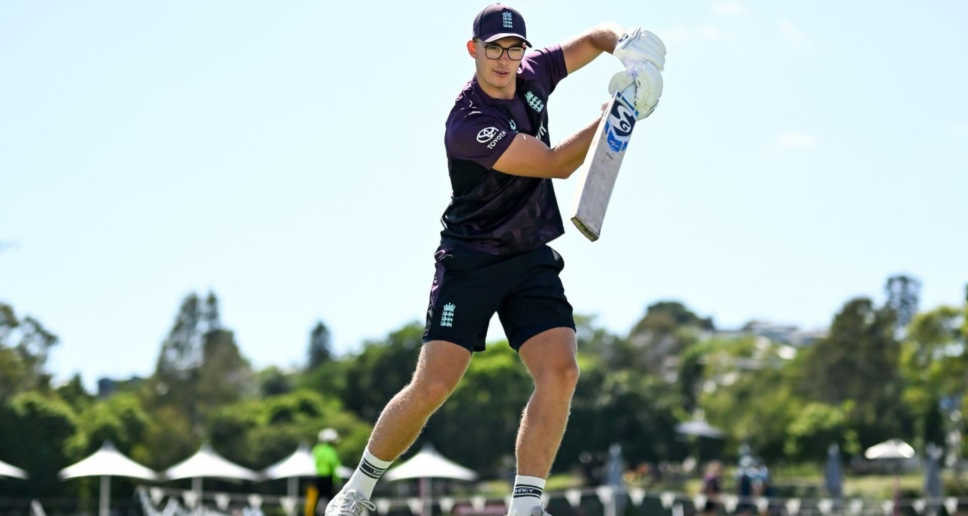 Asa Tribe batting in England Lions training