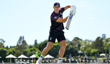 Asa Tribe batting in England Lions training