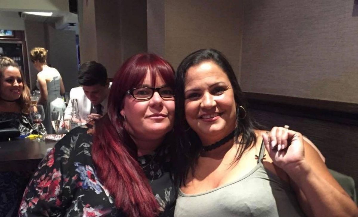 Trisha, right, and her best friend Vicky