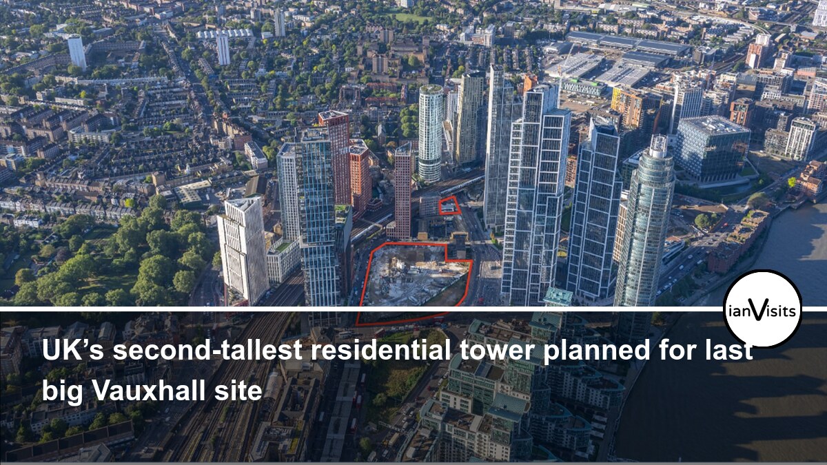 UK’s second-tallest residential tower planned for last big Vauxhall site