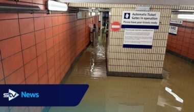 Trains cancelled and roads closed after Glasgow Central flooded