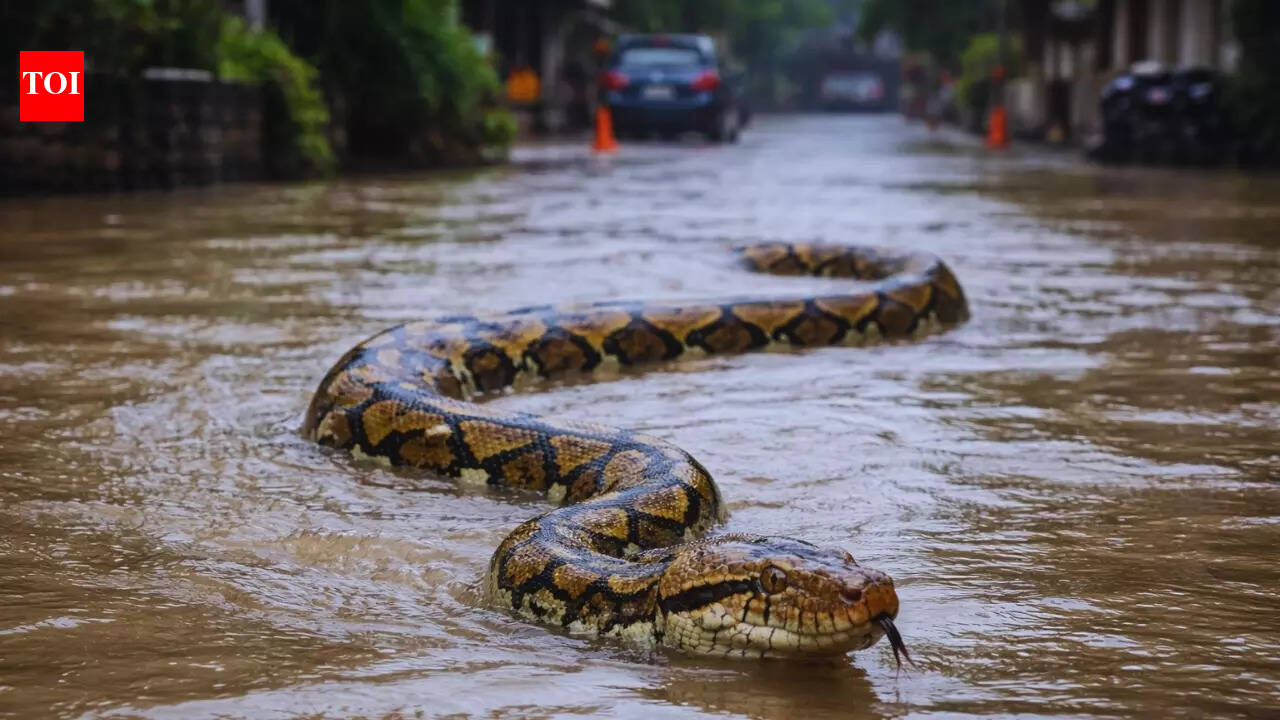 Snakes swimming in the flooded streets of Bali? Scary videos shock travellers |