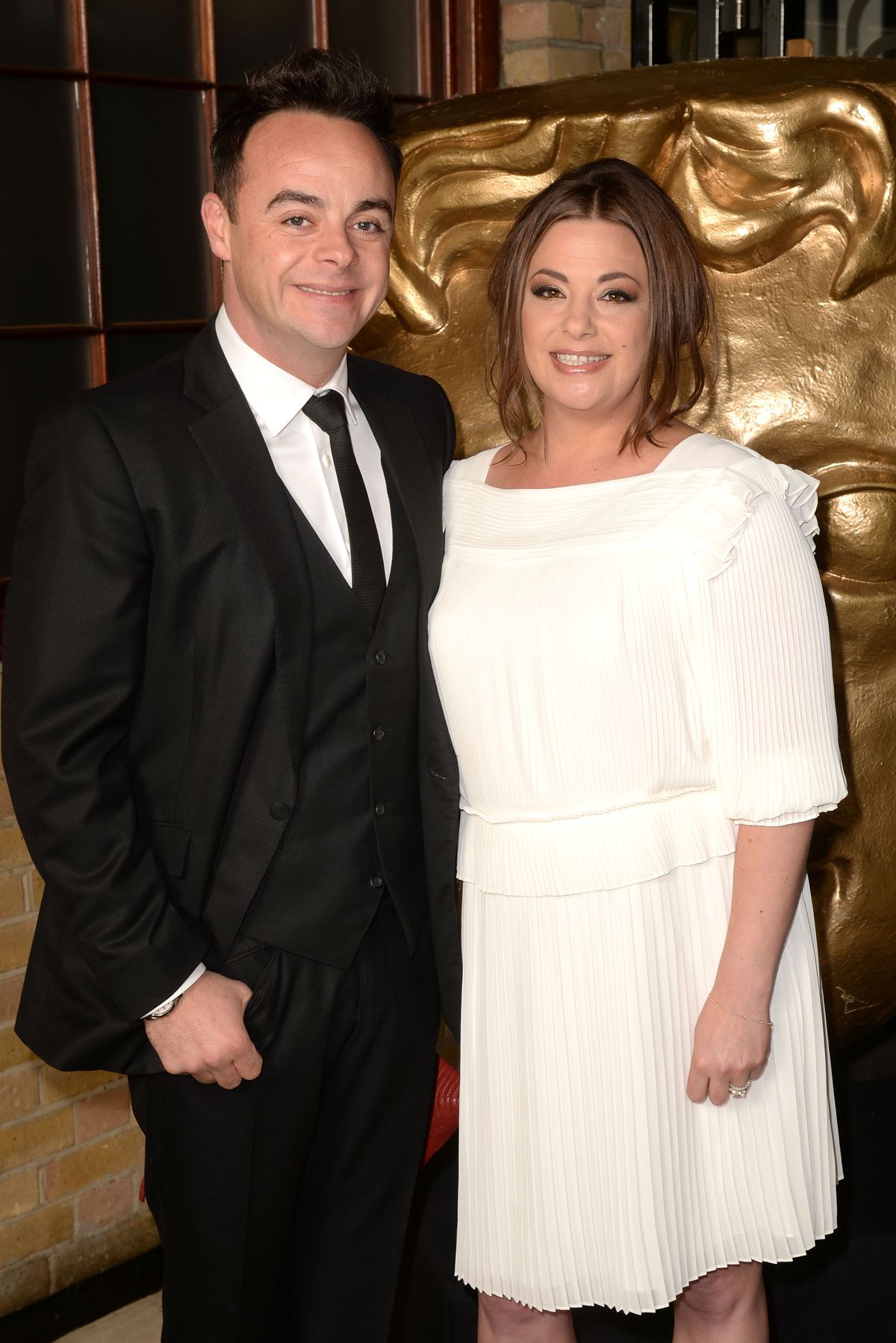 LONDON, ENGLAND - APRIL 26: Ant McPartlin and Lisa Armstrong arrive for the BAFTA TV Craft Awards, at The Brewery on April 26, 2015 in London, England.  (Photo by Dave J Hogan/Getty Images)