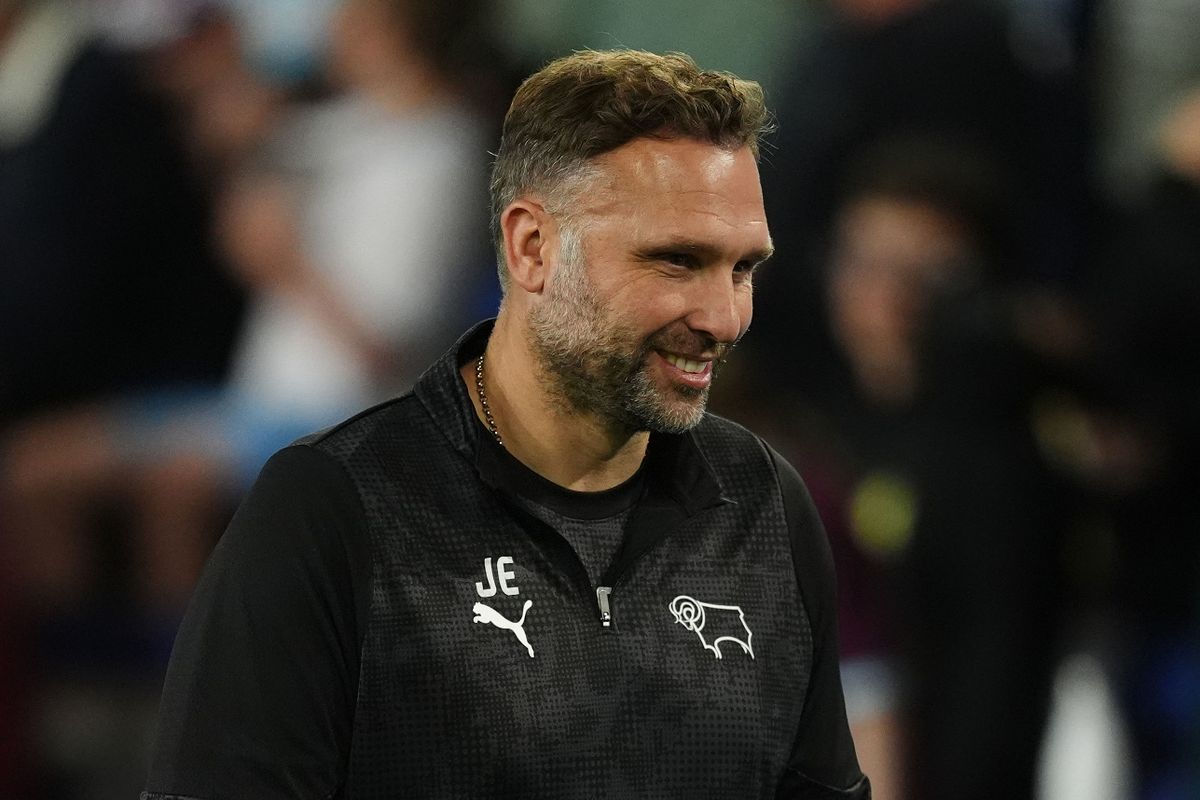 Derby County manager John Eustace.