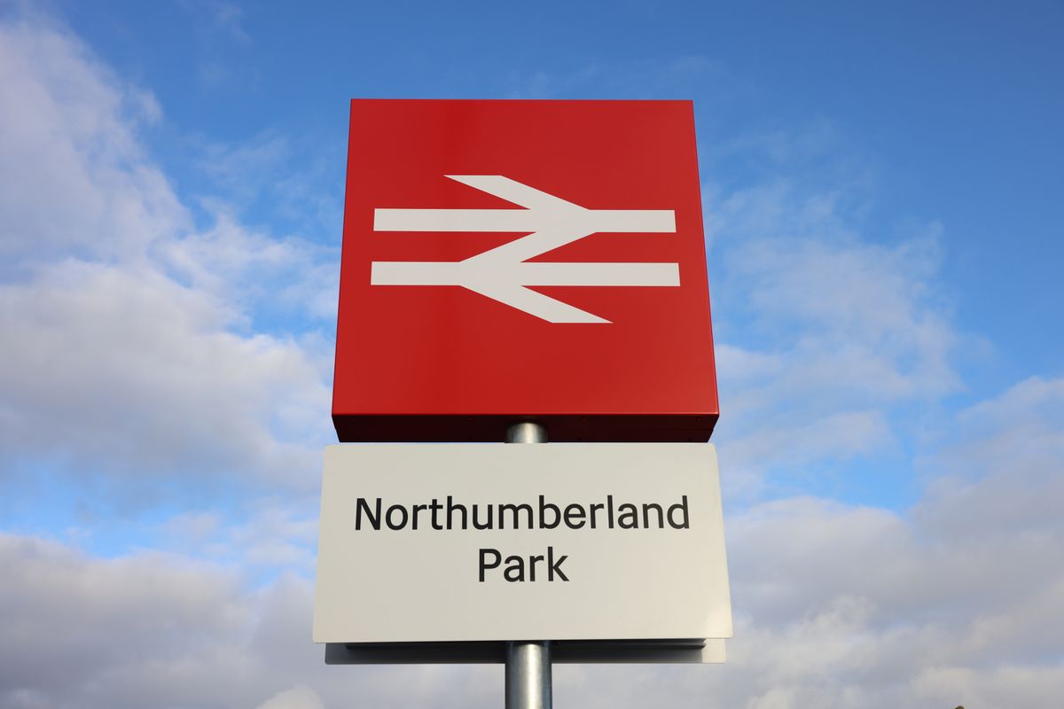 Northumberland Park Train station in North Tyneside.