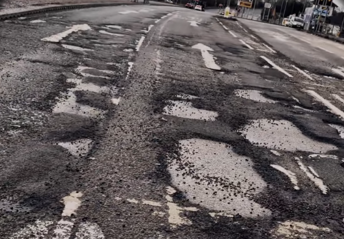 Potholes littered across the Colwick Loop Road A612