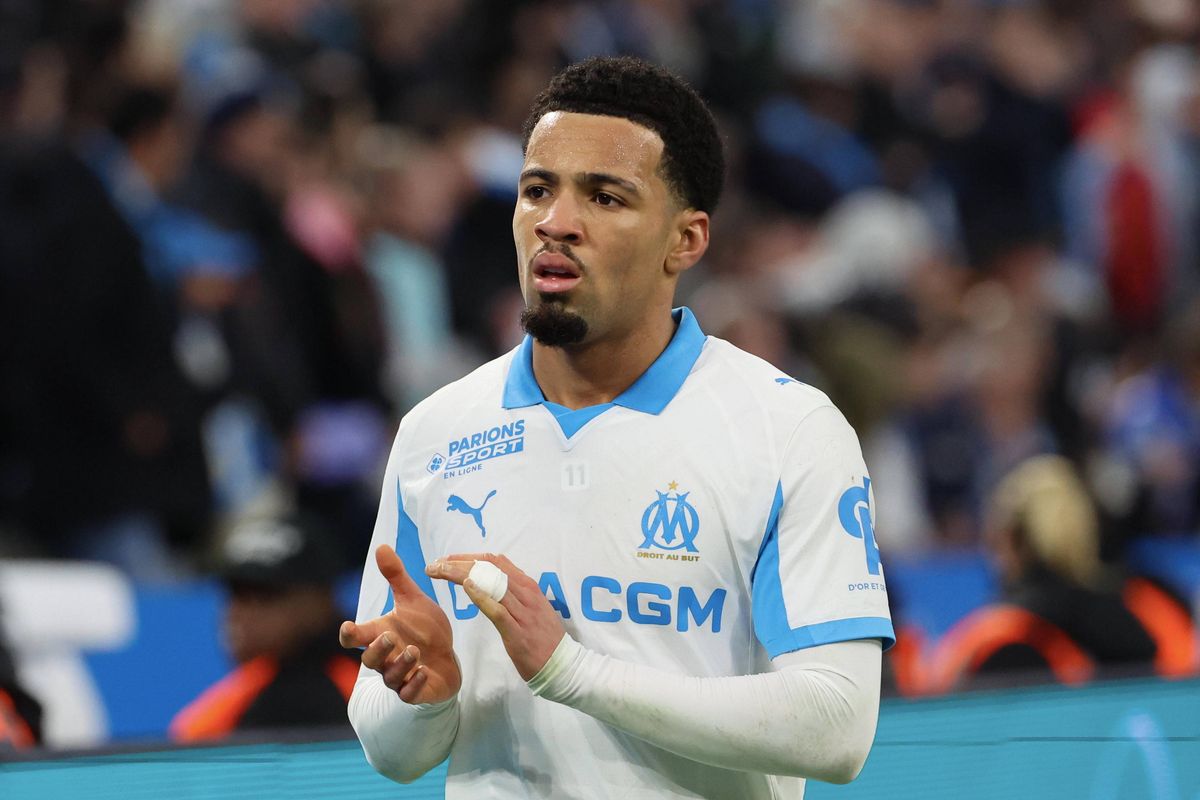 Ethan Nwaneri of Marseille pictured