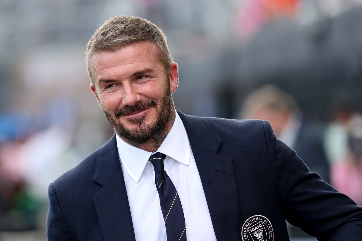 Former Manchester United star Sir David Beckham at an Inter Miami match