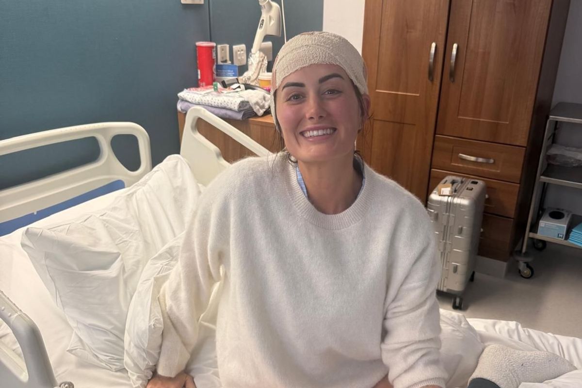 Lauren Macpherson in a hospital bed