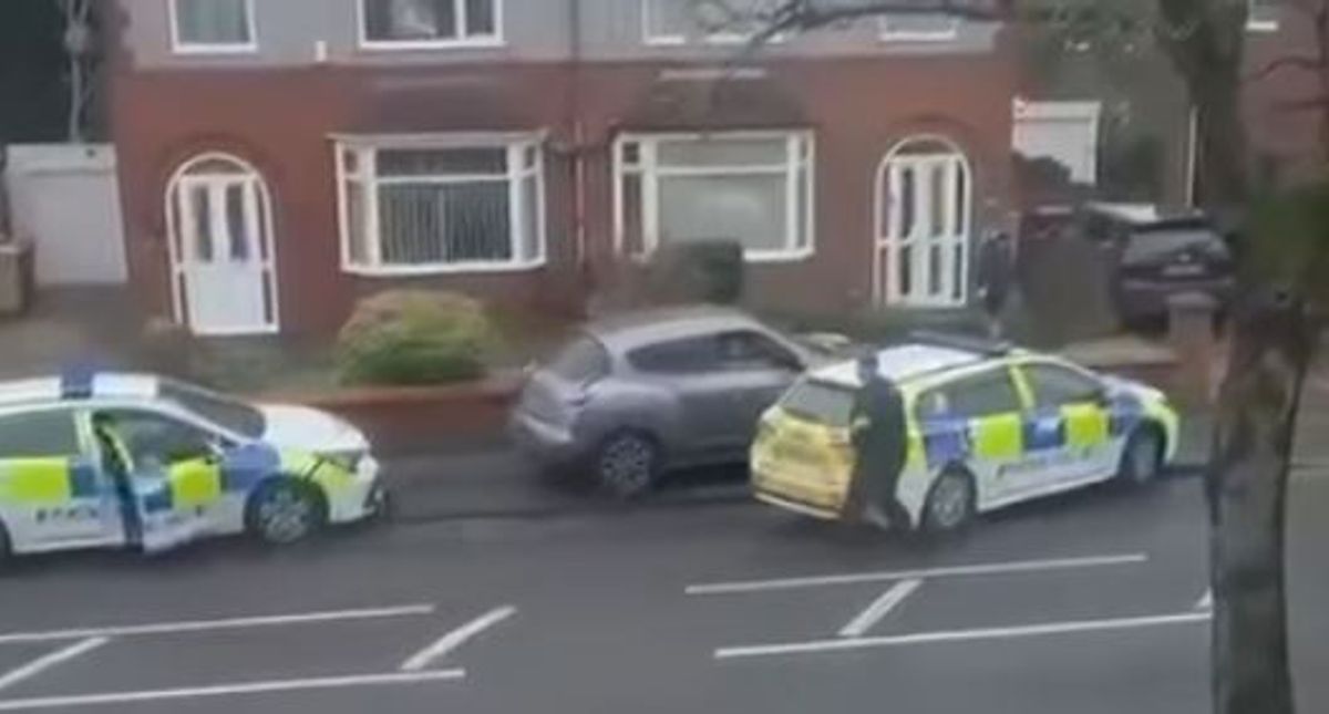 The incident was caught on camera and shared on social media