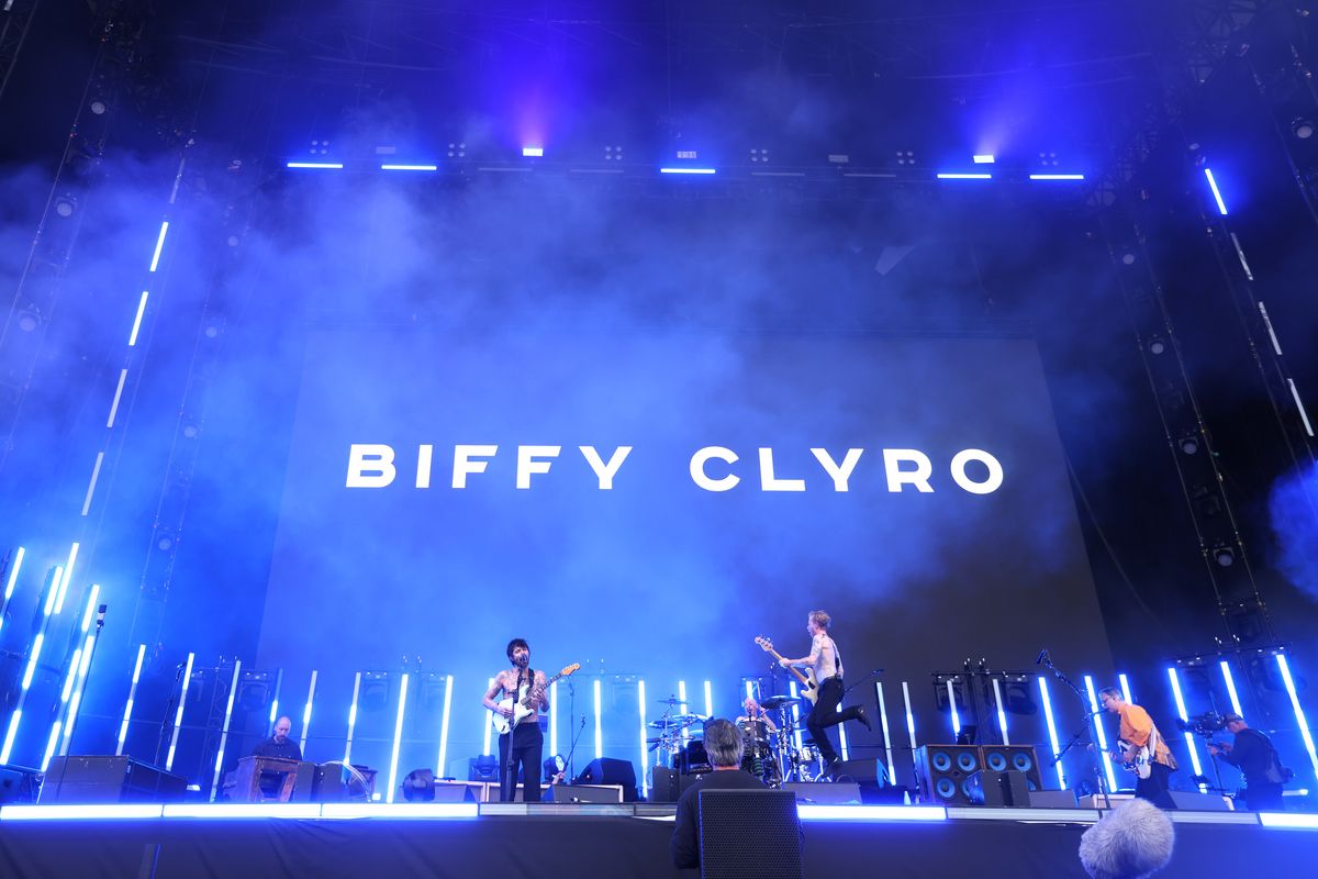 Biffy Clyro performing live on stage 