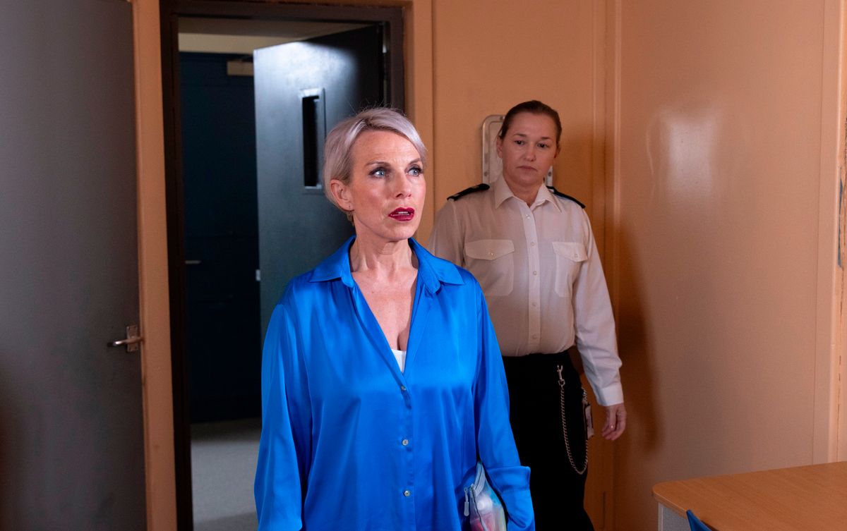 Alone in her prison cell, Debbie’s vision becomes blurred and she collapses. 