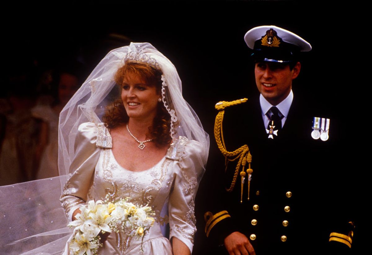 The wedding of Prince Andrew, Duke of York, and Sarah Ferguson at Westminster Abbey, London, UK, 23rd July 1986. (Photo by John Shelley Collection/Avalon/Getty Images)