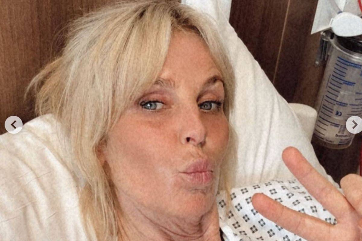 The TV star, 58, took to Instagram to share photos from her hospital bed