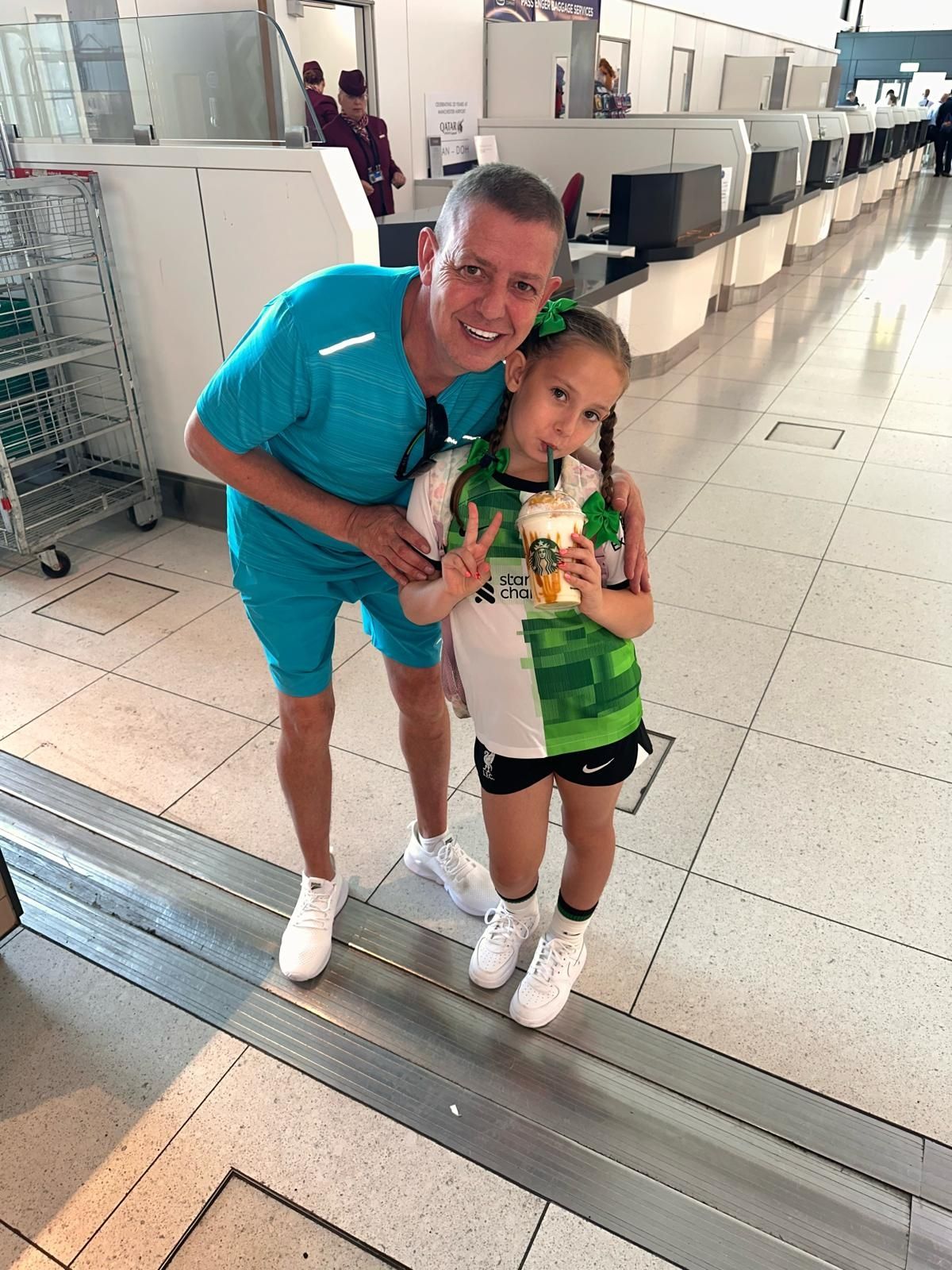 Andrew Daniels with his ten-year-old daughter