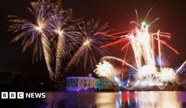 The image shows Guy Fawkes Night at Leeds Castle.