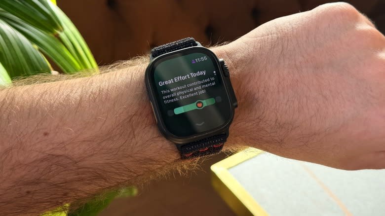 Gentler Streak app being displayed on an Apple Watch Ultra 2