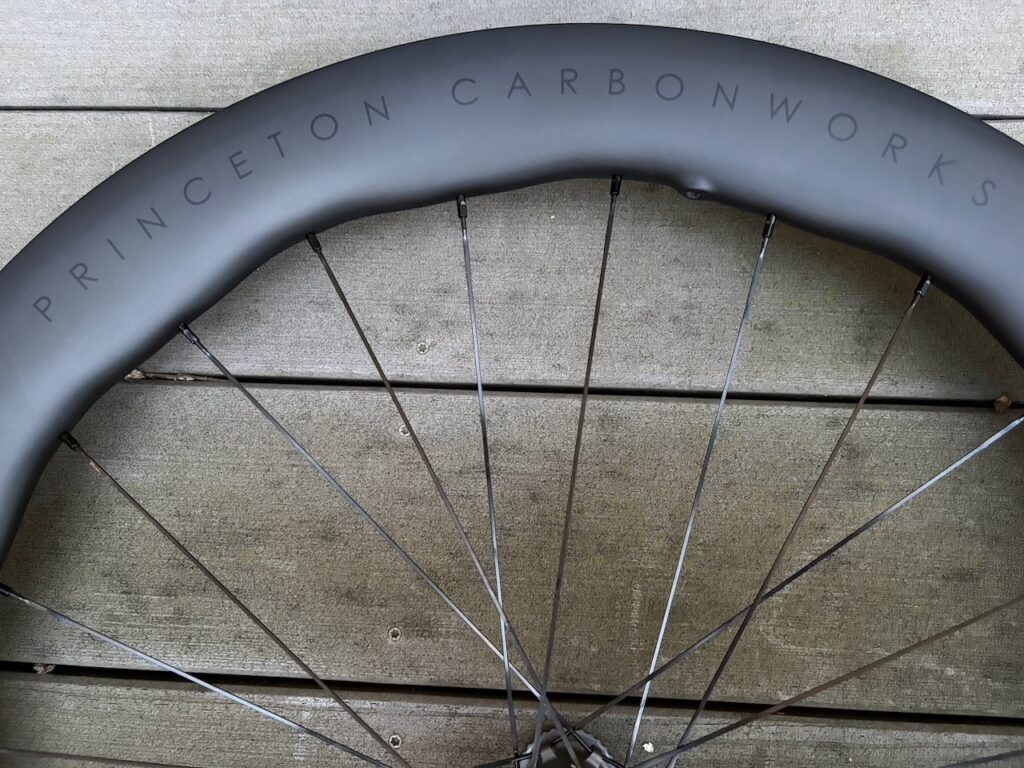 2026 Princeton Carbon Wake 6560 wheelset rim detail