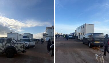 TV presenter Davina McCall spotted filming on Hove seafront