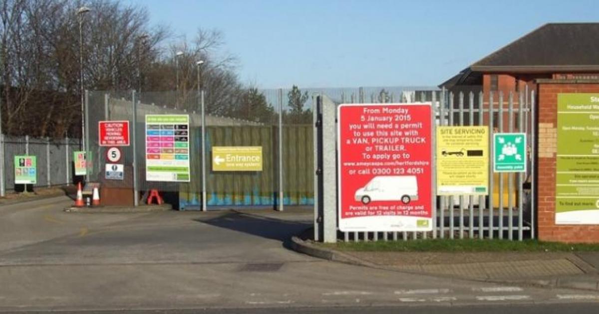 Hertfordshire recycling centres to temporarily close