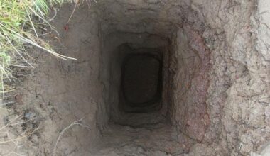 30 foot shaft at Perranporth Golf Club in Cornwall after storm