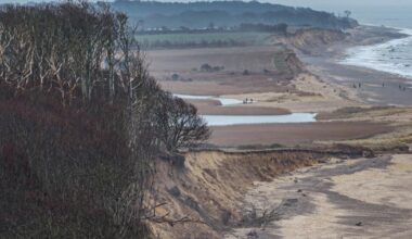 Photos show coastal erosion in Covehithe and Bawdsey