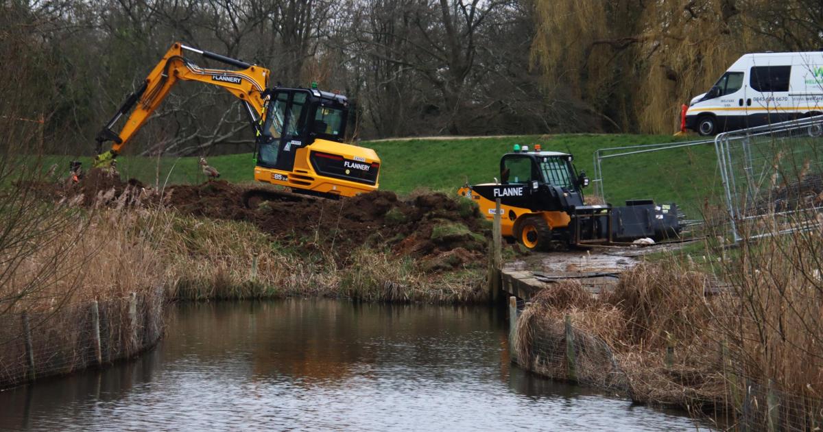 Hampstead Heath wildlife haven - diggers start work