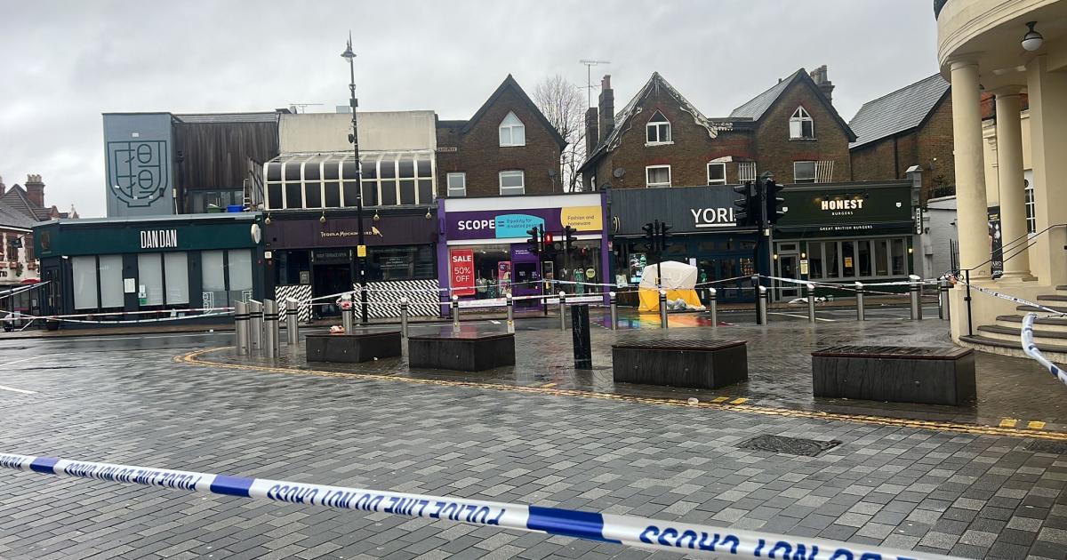 The Broadway, Wimbledon police incident - photos from scene