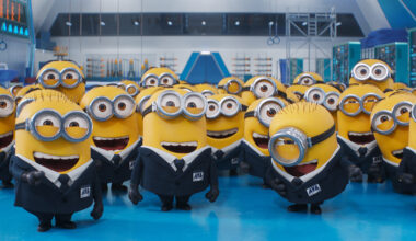Minions (Pierre Coffin) in Despicable Me 4, directed by Chris Renaud.