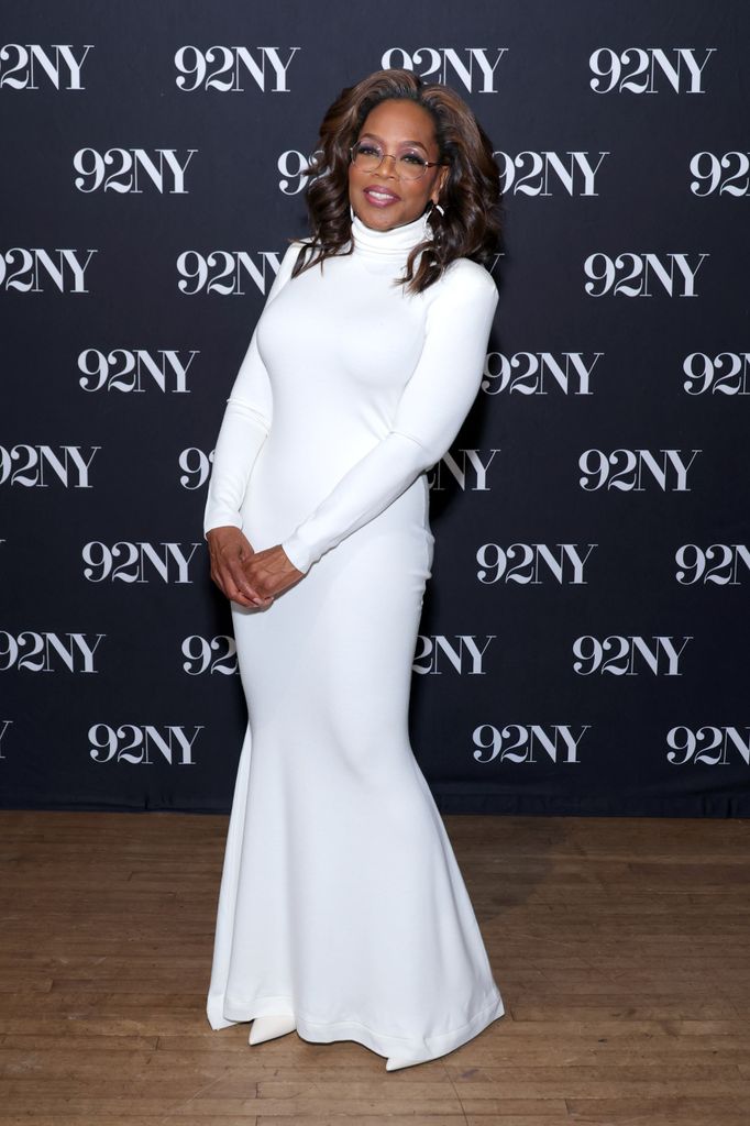 oprah winfrey white gown 