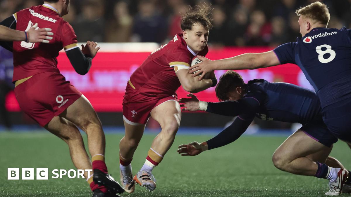 Carwyn Leggatt-Jones runs with the ball for Wales Under-20s
