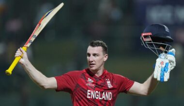 Harry Brook reacts to overdue promotion with one of great T20 hundreds