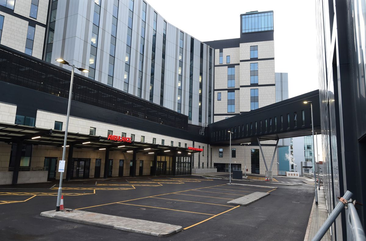 The entrance to A&E at the new Royal Liverpool Hospital on Low Hill