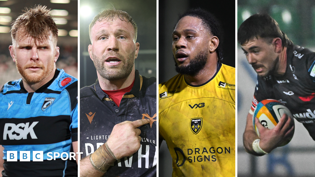 Cardiff's Josh McNally, Ospreys' Ross Moriarty, Levi Douglas of Dragons and Scarlets' Max Douglas
