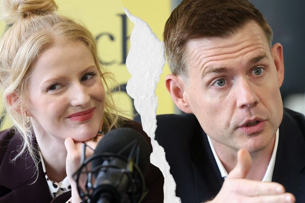 (Left) Green Party's Hannah Spencer and Reform UK's Matt Goodwin