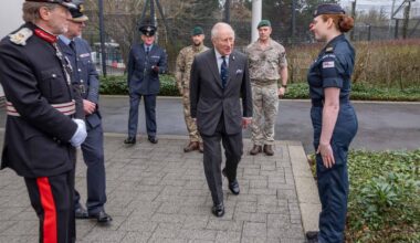King visits top UK operational military headquarters