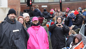 Loyal Robbie fans were more than eager to get in on the picture this morning
