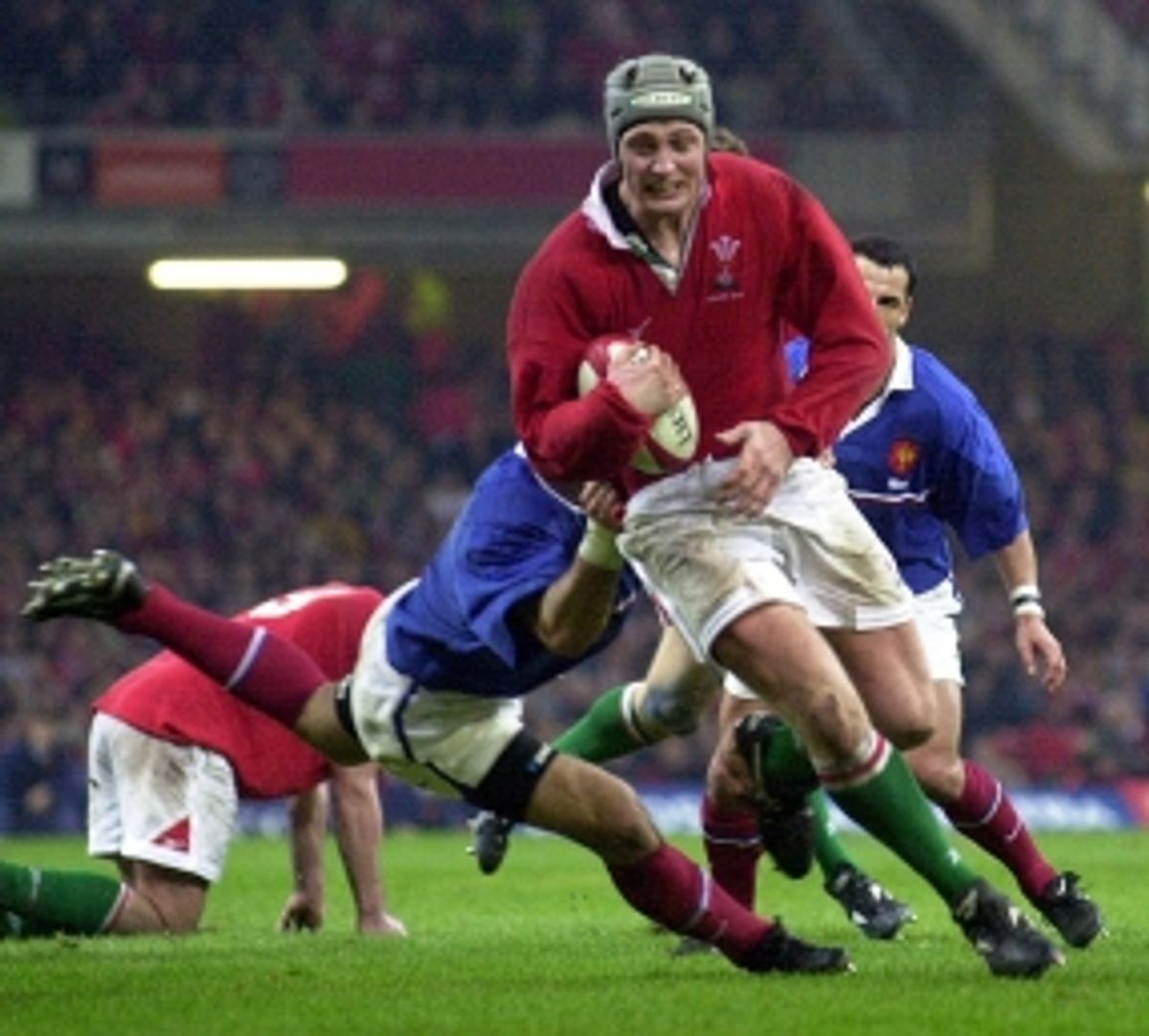 Ian Gough playing for Wales