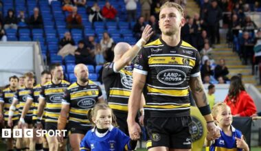 York Knights captain Liam Harris leading his side out last season
