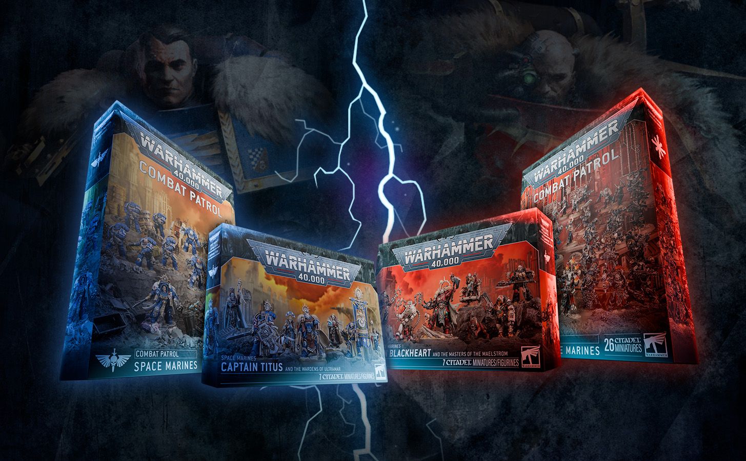 You could win a Captain Titus vs. Huron Blackheart face-off Combat Patrol bundle