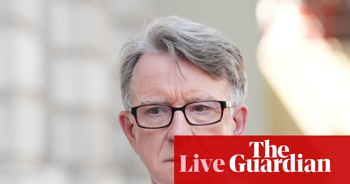 Peter Mandelson should hand back US ambassador payoff or give it to charity, says minister – UK politics live | Politics