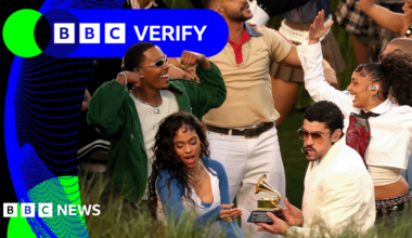 Debunking false claim Bad Bunny gave Grammy award to boy detained by ICE - BBC