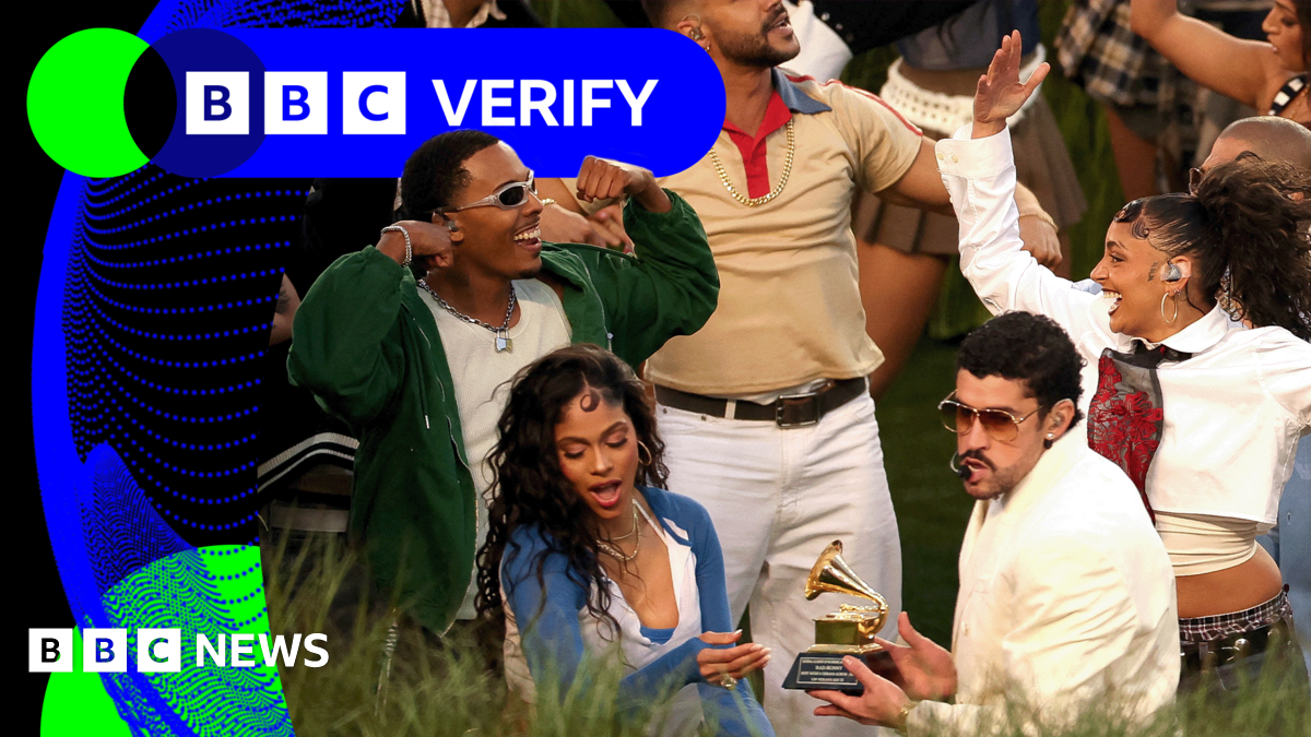 Debunking false claim Bad Bunny gave Grammy award to boy detained by ICE - BBC