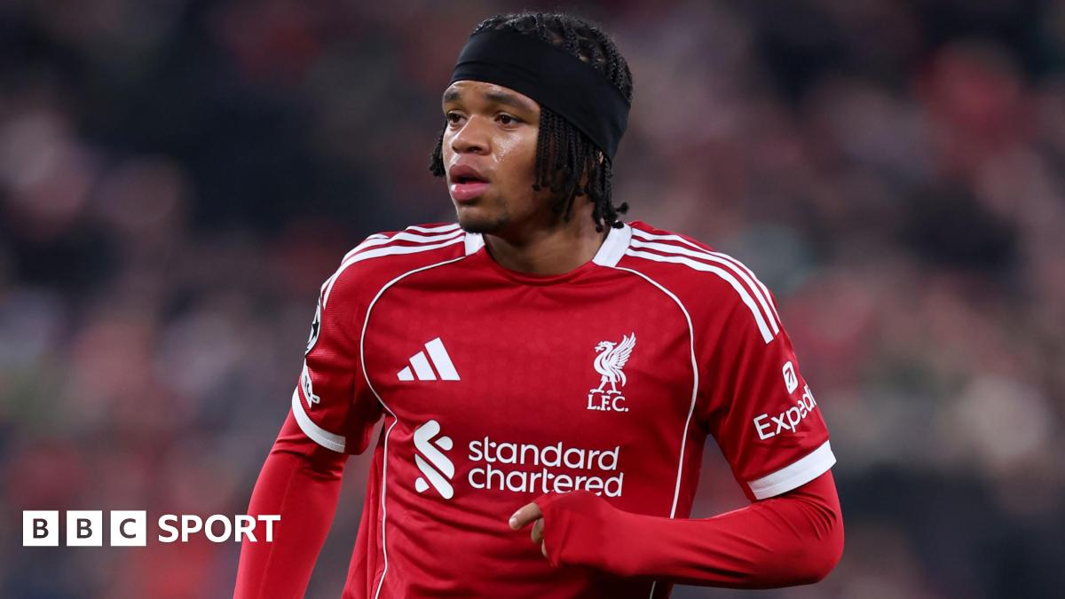 Liverpool winger Rio Ngumoha during a Champions League match